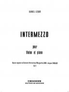 Intermezzo For Violin and Piano 