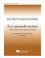 Ecce, quomodo moritur 