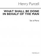 What Shall Be Done In Behalf Of The Man 