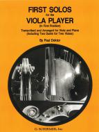 First Solos For The Viola Player First Position 