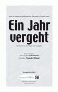 Ein Jahr vergeht 
