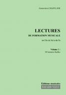 Lectures de formation musicale 1 - Chant clé de sol 