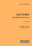Lectures de formation musicale 1 - Chant clé de sol 