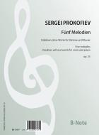 Five melodies op.35 