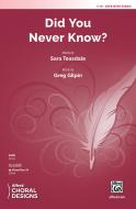 Did You Never Know? Standard
