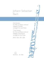 3 Sonate per flauto e basso continuo/clavicembalo obbligato BWV 1033, 1031, 1020 
