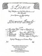Five Songs to Poems by Otto Julius Bierbaum and Karl Henckell Op. 48/1 