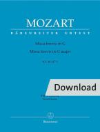 Missa brevis in sol maggiore KV 49 (47d) Download