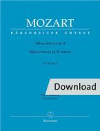Missa brevis in re minore K. 65 (61a) Download