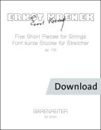5 pezzi brevi per archi OP. 116 