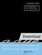 Classic Hits per due flauto dolce alto Download