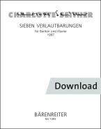Sette pronunciamenti per baritono e pianoforte Download