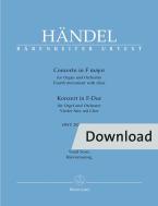 Concerto in fa maggiore op. 4/4 HWV 292 Download