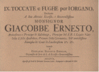 IX. Toccate e Fughe per l'Organo 
