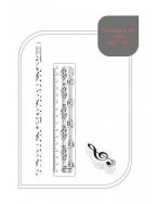 Stationery kit mini: sheet music white 