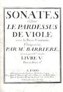 Sonates op. 5 