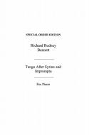 Tango After Syrinx and Impromptu for Piano 