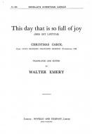 This Day That Is So Full of Joy 