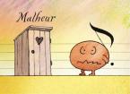 Postkarte Malheur 