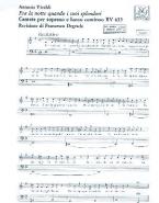 Cantate Per Soprano e Contralto Set Parte Di Basso 