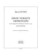11 Versets Improvises pour Grand Orgue 
