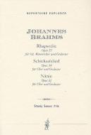 Rhapsodie op.53, Schicksalslied op. 54, Nänie op.82 