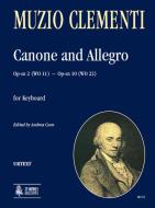 Canone Op-sn 2 (WO 11) & Allegro Op-sn 10 (WO 22) 