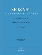 Missa brevis in re maggiore KV 194 (186h) Standard