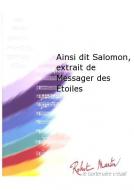 Ainsi Dit Salomon, Extrait de Messager des Etoiles 