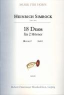 18 Duos für 2 Hörner op. 2 Heft 1 