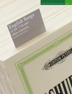 English Songs of the 17th and 18th centuries 