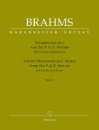 Sonata Movement in C minort from the F.A.E.-Sonata for Violin and Piano WoO 2 Standard