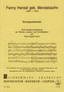 Werkverzeichnis - Fanny Hensel 