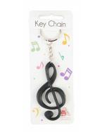 Keyring g-clef black 