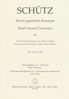 Kleine geistliche Konzerte Heft 3 von Heinrich Schütz 