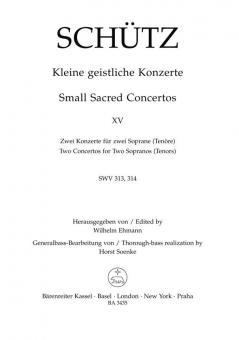 Kleine geistliche Konzerte Heft 15 von Heinrich Schütz 