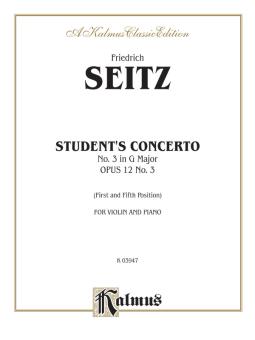 Student's Concerto No. 3 in G Minor, Op. 12 (Violin) 