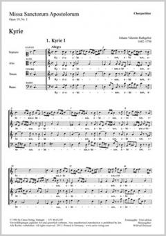 Missa Sanctorum Apostolorum in C-Dur op. 19 