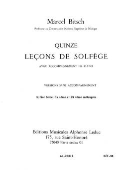 15 Lecons de Solfège à 3 Cles Melangees Version b 