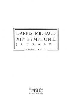 Symphonie No. 12 'Rurale' 