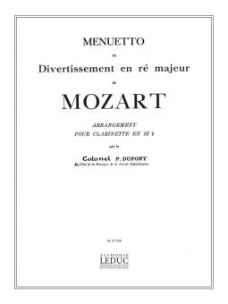 Menuetto Du Divertissement en Re Maj 