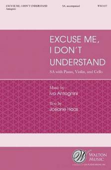 Excuse Me, I Don't Understand 