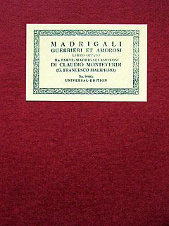 Il ottavo libro de Madrigali parte 2 8/2 