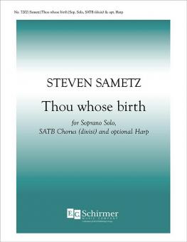 Thou whose birth 
