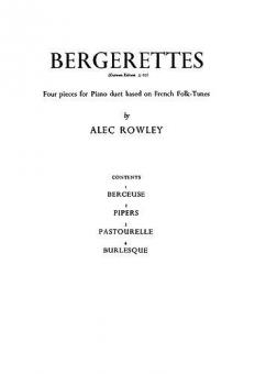 Bergerettes 4 Pieces for Piano 