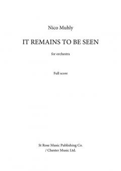 It Remains To Be Seen 