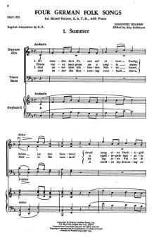 Four German Folk Songs 