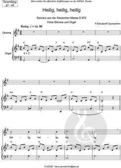 Zum Sanctus (Heilig, heilig) hoch 