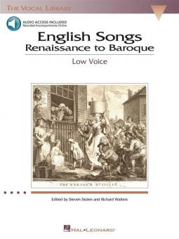 English Songs Renaissance To Baroque Low 