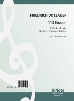 113 etudes (exercises) for violoncello - Vol.1 